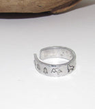 Wolf ring, western ring ,mountain ring, Personalized ring, Adjustable stamped ring, stamped jewelry,