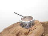 Trees Inspirational Ring, Nature Inspirational Ring ,Personalized Silver Hand Stamped Ring,  Forest Aluminum Hand Stamped Ring