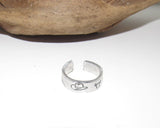 Western theme Personalized Adjustable stamped ring,  inspiration rings, adjustable silver ring, stamped jewelry, boho mountain ring