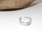 Old truck ring, little red truck ring, Personalized Adjustable stamped ring, truck lover stamped jewelry, boho ring