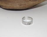 Old truck ring, little red truck ring, Personalized Adjustable stamped ring, truck lover stamped jewelry, boho ring