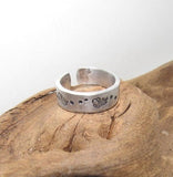 Bee's Inspirational Ring, Bee keeper gift, Nature Inspirational Ring ,Personalized Silver Hand Stamped Ring, Aluminum Hand Stamped Ring