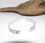 Mountain cuff, tree cuff bracelet, mountain lover gift, adjustable silver cuff, stamped jewelry, stamped cuff bracelet
