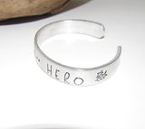 Law enforcement cuff bracelet, Police officers wife cuff, blueline jewelry, Personalized Adjustable stamped cuff bracelet, stamped jewelry,