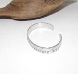 All who wander are not lost cuff bracelet, inspirational bracelet, custom hand stamped bracelet, best friend gift,