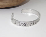 PCOS awareness warrior cuff bracelet, awareness jewelry, chronic illness awareness gift, personalized bracelet for her, hand stamped jewelry