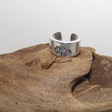 Sterling silver Off road truck ring, rock climber ring, Personalized Adjustable stamped ring,  stamped jeep jewelry, boho ring