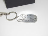 pregnancy's announcement gift, mom to be keyring , stamped keyring for dad or mom, personalized baby announcement gift, baby shower gift