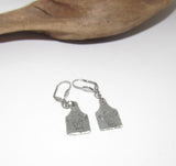 cow earrings, dangle drop earrings, farm animal jewelry , farm life jewelry , personalized earrings , stamped jewelry, bff cow lover gift