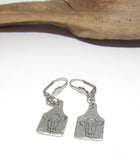 cow earrings, dangle drop earrings, farm animal jewelry , farm life jewelry , personalized earrings , stamped jewelry, bff cow lover gift