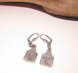 cow earrings, dangle drop earrings, farm animal jewelry , farm life jewelry , personalized earrings , stamped jewelry, bff cow lover gift