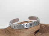 Christmas snow flake ring and bracelet set, adjustable ring, tree adjustable cuff, stamped jewelry, stocking stuffer bracelet