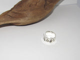 Sterling silver Trees thumb Ring, stamped tree ring, Personalized Hand Stamped Ring,  Forest  Hand Stamped Ring