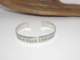 Make good choices cuff bracelet,  pewter jewelry, graduation gift , best friend gift, personalized bracelet for her or him, stamped jewelry