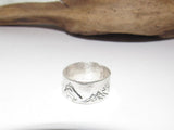 Sterling silver mountain ring ring, thumb ring ,custom personalized jewelry, hand stamped jewelry for mom, Anniversary gift for mom