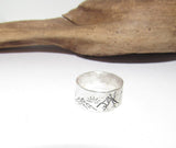 Sterling silver mountain ring ring, thumb ring ,custom personalized jewelry, hand stamped jewelry for mom, Anniversary gift for mom