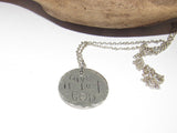 Give it to God stamped necklace, let go and let God, personalized engraved necklace , hand stamped jewelry , encouragement gift