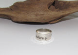 Sterling silver  Breathe ring, secret message ring, thumb ring ,custom personalized jewelry, hand stamped jewelry for mom,