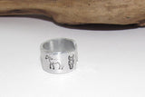 Horse barn ring, horse lover Aluminum Hand Stamped Ring, horse lover jewelry  personalized adjustable  ring, gift for horse lover