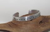 Pewter Barn hair don't care, horse lover jewelry, personalized cuff bracelet, Bff gift, western jewelry cuff,