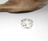 Sterling silver mountain ring ring, thumb ring ,custom personalized jewelry, hand stamped jewelry for mom, Anniversary gift for mom