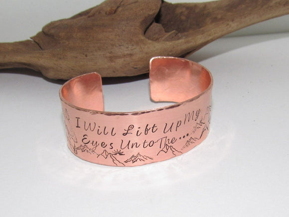 wide copper cuff bracelet 