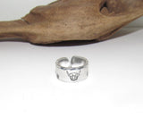 Buffalo head western adjustable ring, steer head ring, Personalized ring, Adjustable stamped ring, stamped jewelry,