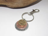 Give thanks forgive surrender keychain, encouragement key ring, personalized key ring , design your own keyring
