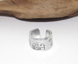 Horse lover Adjustable stamped ring, barn aluminum ring, inspiration rings, adjustable silver ring, stamped jewelry,