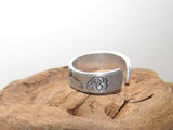 Rose Adjustable stamped ring, rose lover aluminum ring, inspiration rings, adjustable silver ring, stamped jewelry,
