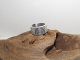 Sterling silver Rainbow Adjustable stamped ring,  rainbow  lover aluminum ring, inspiration rings, adjustable silver ring, stamped jewelry,