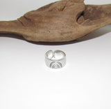 Sterling silver Rainbow Adjustable stamped ring,  rainbow  lover aluminum ring, inspiration rings, adjustable silver ring, stamped jewelry,
