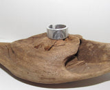 Sterling silver Rainbow Adjustable stamped ring,  rainbow  lover aluminum ring, inspiration rings, adjustable silver ring, stamped jewelry,