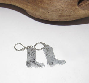 cow boy boots dangle earrings , cow girl  custom western theme earrings, personalized western jewelry , cow girl accessories