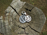 personalized Sterling  mother of the bride/groom charm bracelet charm , custom european charm , personalzied hand stamped charm