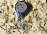 Name badge holder for Nursing dental medical veternary, custom personalized hand stamped badge holder, gift for medical professional