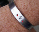 Medical alert bracelet,  custom personalized medical alert cuff bracelet, handstamped jewelry med alert