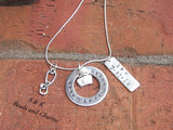 Nurse necklace Live Love Heal , engraved jewelry RN necklace, LPN necklace , CNA necklace, nurse gift handstamped jewelry