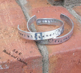 Sisters by chance, Hand stamped jewelry, sister jewelry, personalized jewelry, handstamped jewelry , mothers  cuff  bracelet, mom gift
