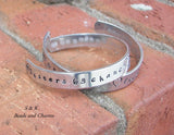 Sisters by chance, Hand stamped jewelry, sister jewelry, personalized jewelry, handstamped jewelry , mothers  cuff  bracelet, mom gift