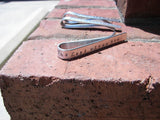 Personalized tie clip set for grooms men, father of the bride personalized jewelry, hand stamped jewelry gift for men handstamped jewelry