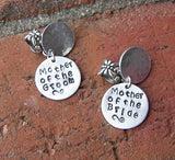 Sterling  mother of the bride/groom charm bracelet charm , custom european charm , personalzied hand stamped charm