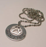 Pet mom necklace, custom personalized hand stamped jewelry , animal lover necklace handstamped jewelry
