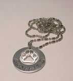 Pet mom necklace, custom personalized hand stamped jewelry , animal lover necklace handstamped jewelry