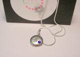 tiny inital necklace with birthstone, name necklace brides maid gift, mothers initial necklace handstamped jewelry