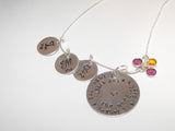 Sterling silver , I love you a bushel and a peck ,Hand stamped jewelry, personalized, custom stamped,    hand stamped