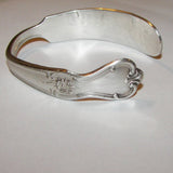 Vintage silverware personalized hand stamped cuff bracelet, custom spoon and silverware jewelry,  uniqe spoon bracelet