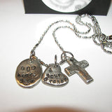 God hears your heart and your prayer, stamped pewter charms, personalized jewelry, mommy necklace, hand stamped jewelry