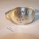 Vintage spoon bracelet, Custom personalized Hand stamped jewelry,  message bracelet for her,  uniqe spoon bracelet